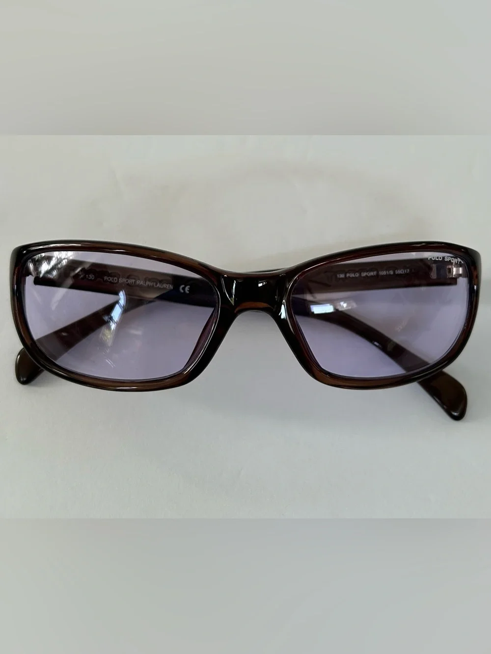 Polo Sport Frame Wine Sunglasses with Purple Tint Lenses